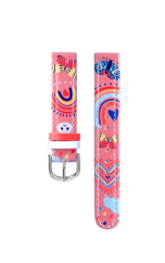 CLOCKODILE Růžový řemínek s motýly k dětským hodinkám