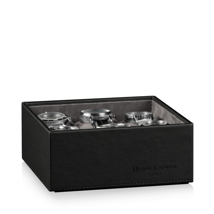 Kazeta na hodinky HEISSE & SÖHNE 70019-128.37 HS Mirage XL - dolný modul pre 6 hodiniek - Schwarz