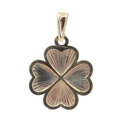 Zlatý prívesok štvorlístok OP082 (585/1000) 0.7 g