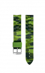 CLOCKODILE Silikonový zelený maskáčový řemínek k dětským hodinkám