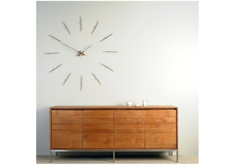 Dizajnové nástenné hodiny Nomon Merlin Walnut 125cm