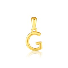 Pozlacený stříbrný přívěsek písmeno "G" JVD SVLP0948XH2GO0G