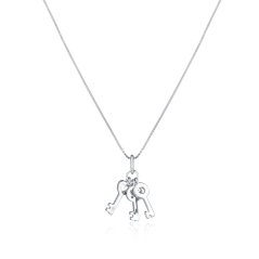 Stříbrný náhrdelník JVD SVLN0499X61BI45