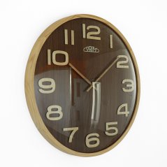 Nástěnné hodiny PRIM Timber Veneer s tichým chodem E07P.4153.50