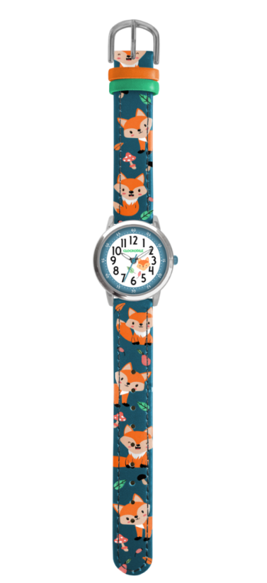 CLOCKODILE Modré dětské hodinky LIŠKY