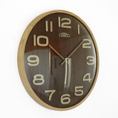 Nástenné hodiny PRIM Timber Veneer s tichým chodom E07P.4153.50