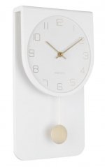 Dizajnové kyvadlové nástenné hodiny 5779WH Karlsson 39cm