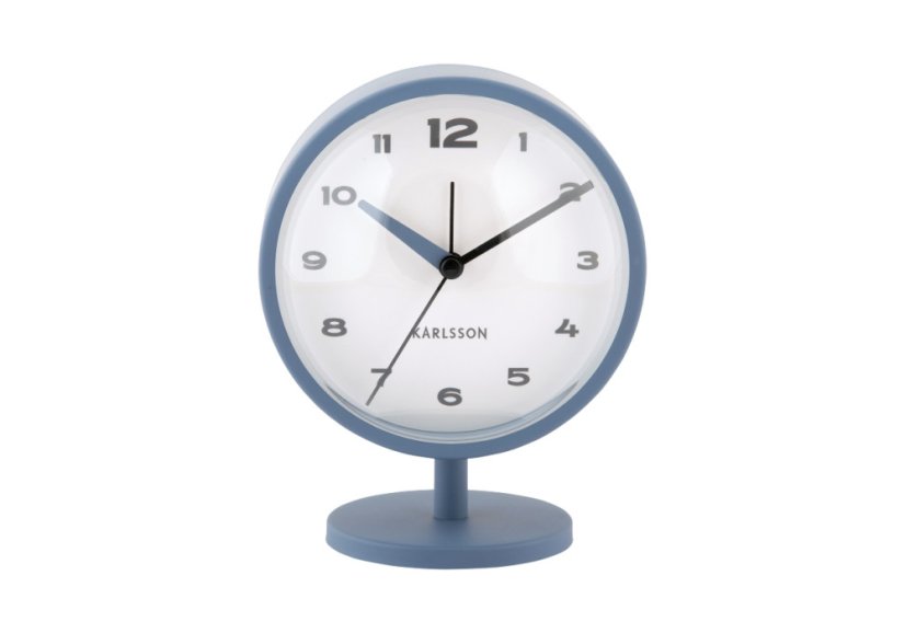 Dizajnové stolné hodiny s budíkom 6027BL Karlsson 14cm