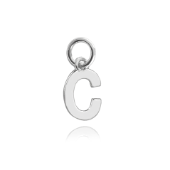 MINET Strieborný príves drobné písmeno "C"