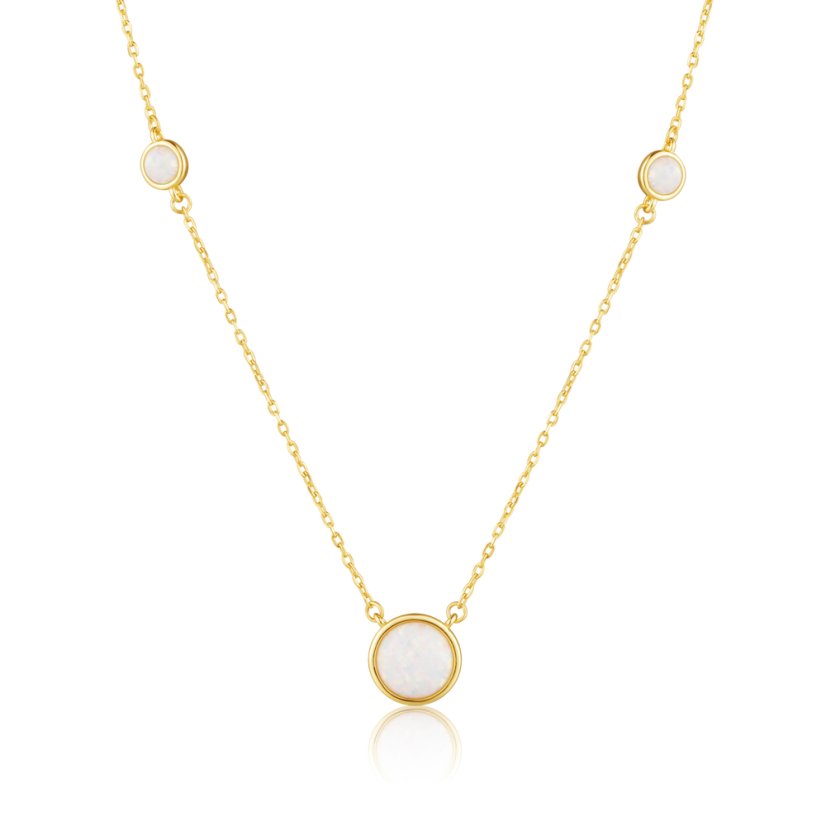 Pozlátený strieborný náhrdelník JVD SVLN0309XH2GO42