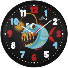 Detské nástenné hodiny s tichým chodom MPM ryba - E01M.4269.90