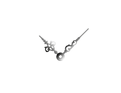 Stredné strieborné hliníkové ručičky na hodiny Antik 43 mm | 32 mm