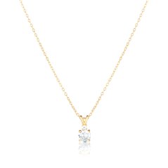Pozlátený strieborný náhrdelník so zirkónmi JVD SVLN0663X61GO45