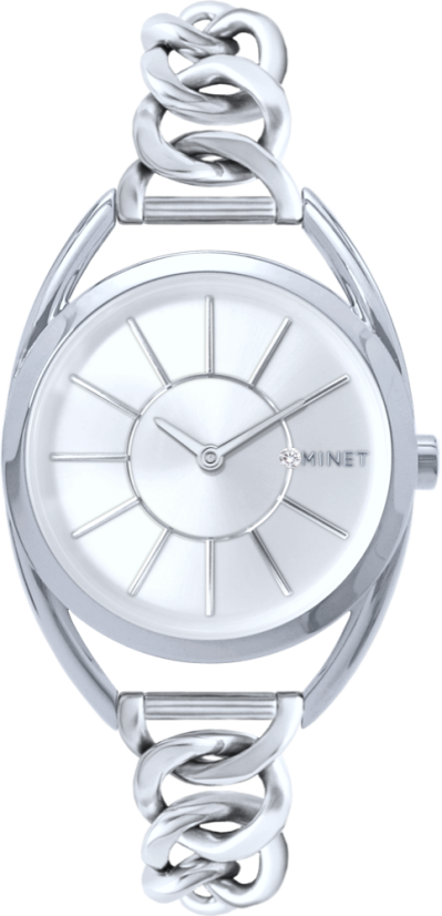 MINET Stříbrné dámské hodinky ICON SILVER