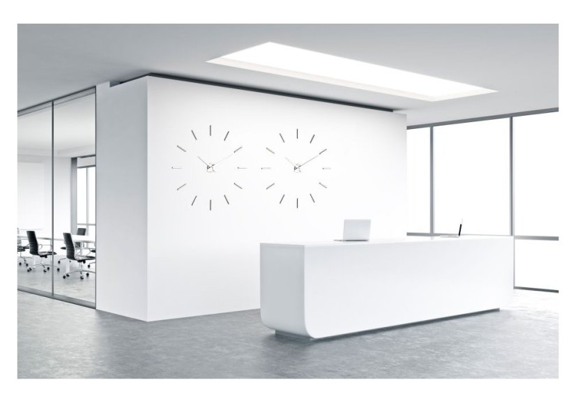Designové nástěnné hodiny I200M IncantesimoDesign chrome 90-100cm