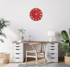 Nástěnné skleněné hodiny s tichým JVD NS22006.2