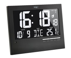 TFA 60.4508 - Rádiom riadené nástenné hodiny s češtinou a automatickým podsvietením