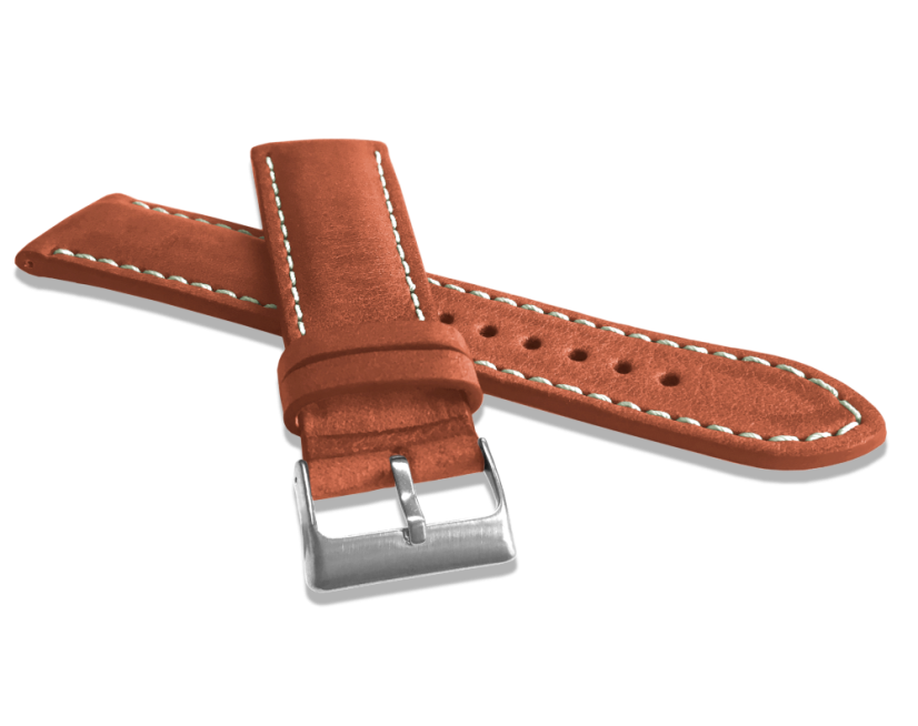 LAVVU Prírodne farbený hnedý remienok NATURE z kože Top Grain - 22