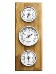 Nástenný drevený barometer s teplomerom a vlhkomerom JVD BA233/68