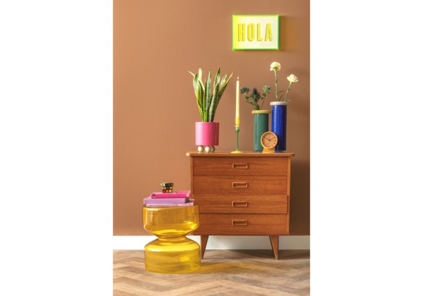 Stolové hodiny s budíkom 6082YE Karlssson 13cm