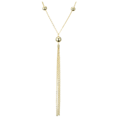 MINET Pozlátený strieborný náhrdelník s retiazkami a guličkami