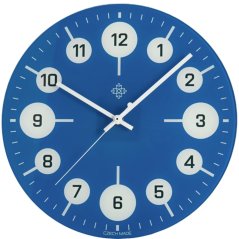 Nástenné sklenené hodiny ELTON Lienka - modré - E19.4683.30.007025