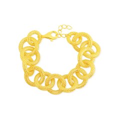 Pozlátený strieborný náramok JVD SVLB0939S75GO18