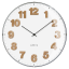 Biele hodiny s drevenými číslami LAVVU HARMONY LCT4030