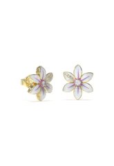 Guess White Lotus náušnice JUBE04135JWYGWHT/U
