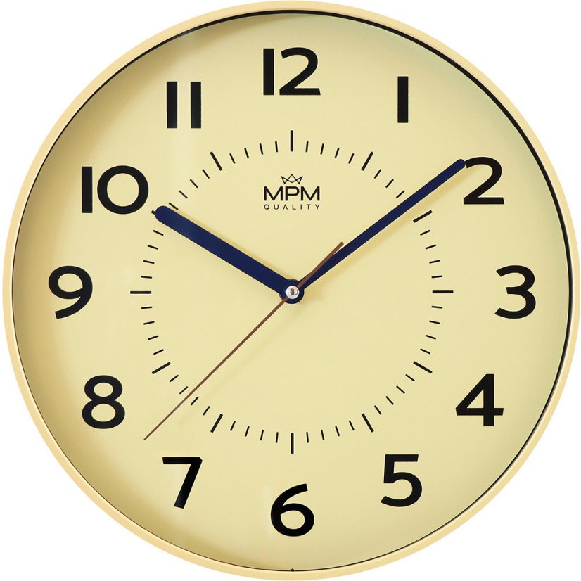 Nástenné hodiny s tichým chodom MPM Heikki - A - E01.4429.10