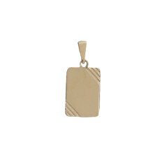 Zlatý prívesok doštička 2705LOT (585/1000) 1.05 g