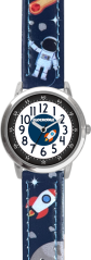 CLOCKKODIEL Svietiace tmavo modré chlapčenské VESMÍR