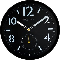 Dizajnové nástenné hodiny 3050 Nextime Serious black 32cm