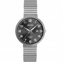 Titanové pružné hodinky s vodotěsností 100M LAVVU LUNDEN Black