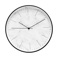 Nástenné hodiny s motívom mramoru 635205 black