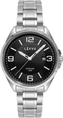 Pánske hodinky so zafírovým sklom LAVVU HERNING Black LWM0092