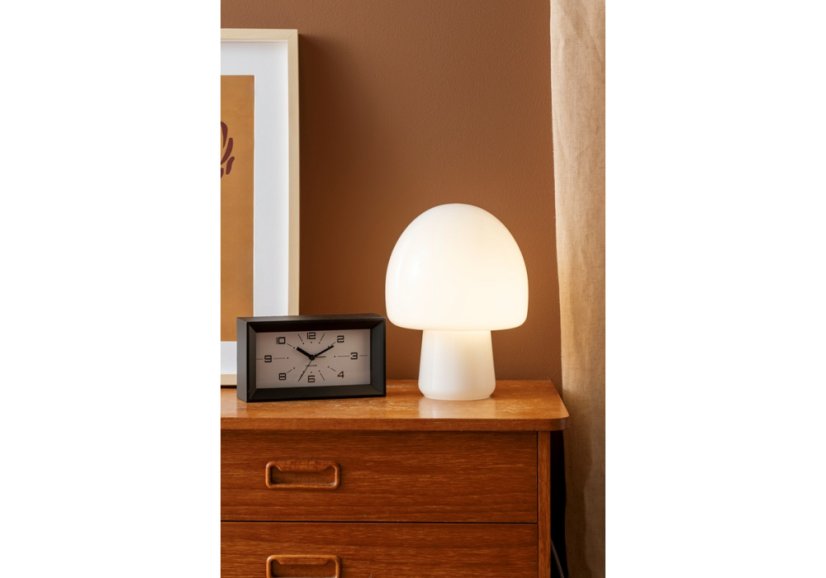 Dizajnové stolné hodiny s budíkom 6066BK Karlsson 20cm