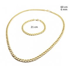Oceľový náhrdelník + náramok 23997102