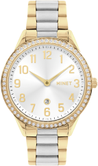 MINET Stříbrno-zlaté dámské hodinky AVENUE s čísly
