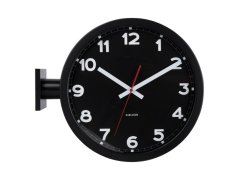 Oboustranné nástěnné hodiny 5966BK Karlsson 38cm