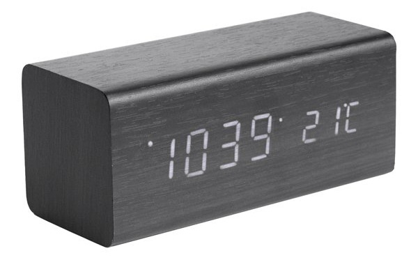 Dizajnový LED budík - hodiny 5652BK Karlsson 16cm