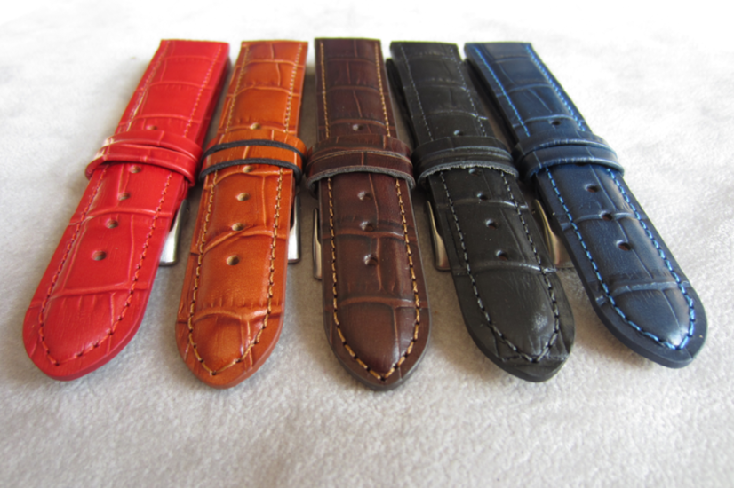 LAVVU Čierny prešitý remienok CROCO z luxusnej kože Top Grain - 14