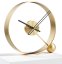 Dizajnové stolné hodiny Endless brushed gold/black 32cm