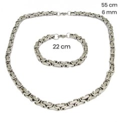 Ocelový náhrdelník+náramek 23757200