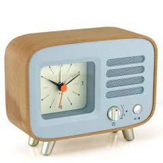 Drevený analógový budík bluetooth Retro alarm + sound - C01.3950.51