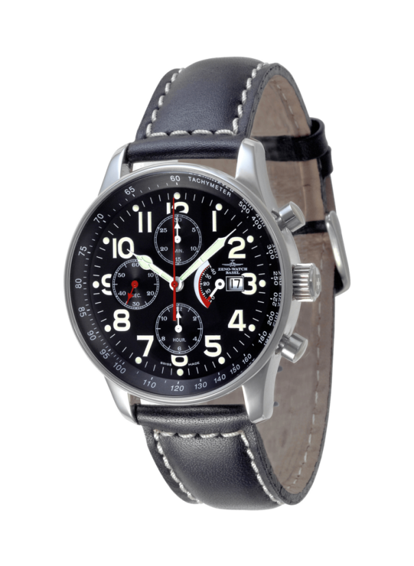 ZENO-WATCH BASEL P557TVDPR-a1 X - Large Pilot - Chronograf s rezervou chodu
