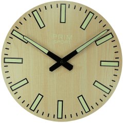 Dřevěné hodiny s tichým chodem PRIM Luminescent Sport I E01P.4130.5000