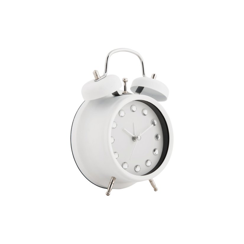 Dizajnový zvoncový budík 6018WH Karlsson 17cm