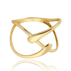 MINET Moderní zlatý prsten Au 585/1000 vel. 61 - 1,55g