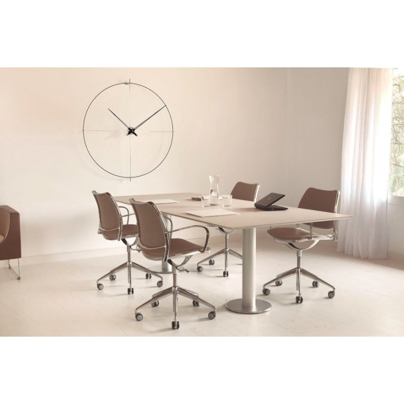 Luxusní designové nástěnné hodiny Nomon Bilbao L 110cm, černo-černé